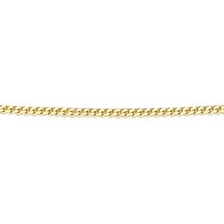 9ct Yellow Gold Diamond Cut Fine Curb Chain With Extender 41cm-46cm GN142