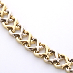 14ct White and Yellow Gold Bracelet - MS1523F