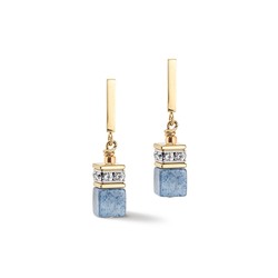 Coeur De Lion Pastel Blue GeoCube Drop Earrings - 4605/21-1920