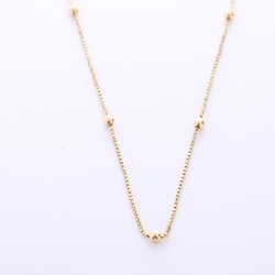 9ct Gold box chain with balls