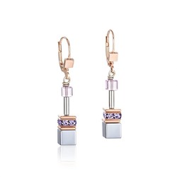 Coeur De Lion GeoCube Lilac Earrings - 4017/20-0829