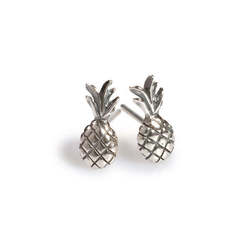 Henryka Miniature Pineapple Studs in Silver - EH718-BU