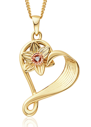 Clogau St Davids Daffodil Heart Diamond Pendant - GDFF0059