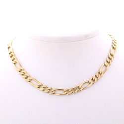 9ct Yellow Gold Figaro Chain, 16" - MS1534A
