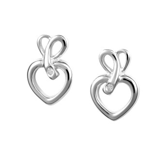 Hot Diamonds - Interlaced Heart Earrings - DE202