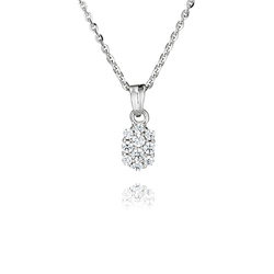 Oval Shaped Cluster Pendant (0.40ct) - P2490