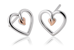 Clogau Tree of Life Heart Stud Earrings - 3STLHE7
