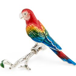 Parrot on a Branch, Red - ST380-RED